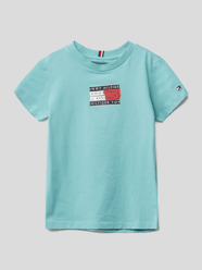 T-Shirt mit Label-Print von Tommy Hilfiger Kids Mint - 16