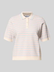 „Koszulka dzianinowa z mieszanki wiskozy z kołnierzykiem polo“ od Jake*s Collection - 3