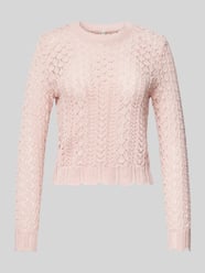 Regular Fit Strickpullover aus Struktur Strick Modell 'SAGA' von Only Pink - 9