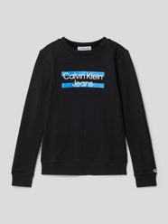Sweatshirt mit Label-Print von Calvin Klein Jeans Schwarz - 41