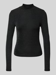 Longsleeve mit Stehkragen von Jake*s Casual Schwarz - 9