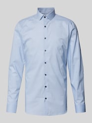 Super Slim Fit Business-Hemd mit Knopfleiste von OLYMP No. Six Blau - 16