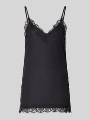 Top bluzkowy z koronkowym wykończeniem i ramiączkami spaghetti od Gina Tricot - 5