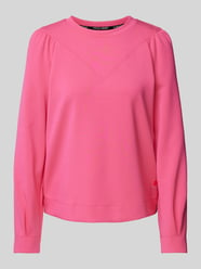 Sweatshirt met geribde ronde hals van Marc Cain Fuchsia - 48