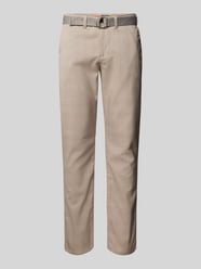 Straight Fit Stoffhose mit Gürtel von MCNEAL Beige - 34