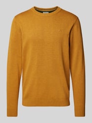 Sweter z dzianiny o kroju regular fit z oddychającej, miękkiej bawełny od Tom Tailor Żółty - 4