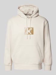 Hoodie mit Label-Print von Calvin Klein Jeans Beige - 7