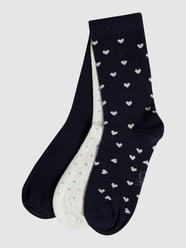 Sokken met stretch, set van 3 paar van Jake*s Casual Blauw / turquoise - 36