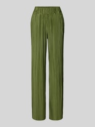 Stoffen broek met plissévouwen, model 'ELLIE' van Selected Femme Groen - 7