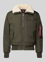 Bomberjacke mit Label-Patch und Kentkragen von Alpha Industries - 7