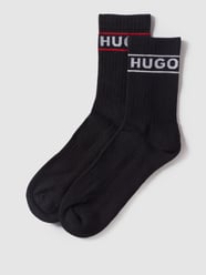 Socken mit Label-Print im 2er-Pack von HUGO Schwarz - 17