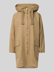 Regenmantel mit Kapuze und Zweiwege-Reißverschluss Modell 'UNA' von g-lab Beige - 12