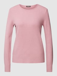 Shirt met lange mouwen en ribboorden, model 'Aliv' van Montego Roze - 34