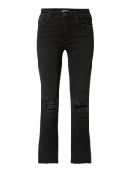 Skinny fit jeans in destroyed-look, model 'Lynda' van LTB Grijs / zwart - 38