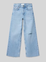 Wide Leg Jeans im Destroyed-Look von Mango Blau - 11