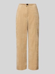 Corduroy damesbroek, casual, hoge taille, taps toelopende broek, katoen, rechte pijpen, effen, vrijetijdsbroek met zakken, zwart, L