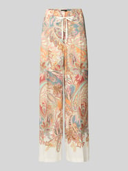 Stoffen broek van mix van lyocell en linnen model 'ADRIENNE' van CAMBIO - 41