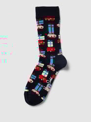 Sokken met all-over motief, model 'Holiday Shopping' van Happy Socks Blauw / turquoise - 32