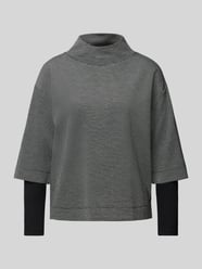 Sweatshirt met pied-de-poule-motief van s.Oliver BLACK LABEL Grijs / zwart - 42