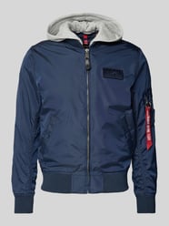 Jacke mit Label-Patch von Alpha Industries Blau - 9