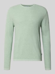 Sweter z dzianiny z prążkowanym, okrągłym dekoltem model ‘GEORGE’ od JACK & JONES - 38