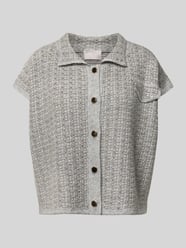 Gebreid jack van kasjmiermix in design met korte mouwen van Hemisphere - 10