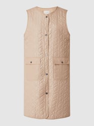 Steppweste mit Druckknopfleiste Modell 'Olena' von FREE/QUENT Beige - 44