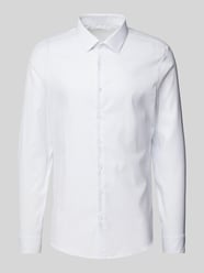 Slim Fit Business-Hemd mit Knopfleiste Modell 'Bari' von CK Calvin Klein Blau - 24