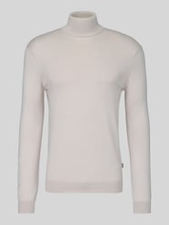 Regular Fit Rollkragenpullover aus Viskose-Mix Modell 'WYLER' von ONLY & SONS Beige - 22