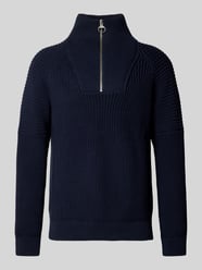 Gebreide pullover met korte ritssluiting, model 'KAALVES' van Armedangels - 9