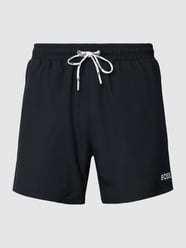 Badehose mit Label-Print von BOSS Schwarz - 6