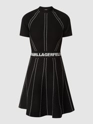 Strickkleid mit Logos  von Karl Lagerfeld Grau / Schwarz - 22
