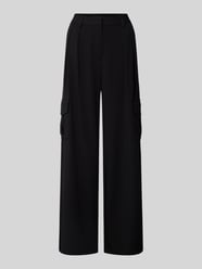 Wide Leg Bundfaltenhose mit Cargotaschen von Stefanel Schwarz - 11