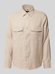 Casual Fit Hemdjacke aus Leinen-Baumwoll-Mix von OLYMP Level 5 Beige - 17