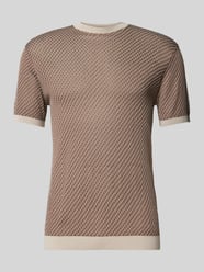 T-Shirt mit Sturkturmuster von Emporio Armani Beige - 7