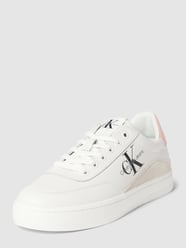 Sneakersy z detalami z logo model 'CLASSIC CUPSOLE LACEUP' od Calvin Klein Jeans Biały - 25