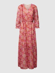 Maxikleid aus Chiffon mit floralem Muster von Liu Jo White Pink - 42