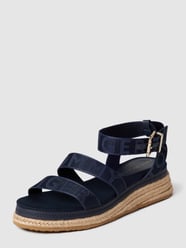 Sandalen mit Logo-Schriftzug von Tommy Hilfiger Blau - 10