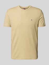 Regular fit T-shirt van katoenmix van Tommy Jeans Beige - 38