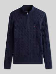 Regular Fit Troyer aus reiner Baumwolle mit Logo-Stitching von Tommy Hilfiger - 4