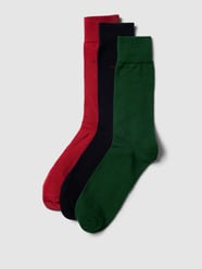 Socken mit Label-Print 3er-Pack von Gant Rot - 26
