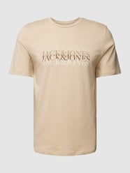 T-shirt z nadrukiem z logo od Jack & Jones Premium Beżowy - 47