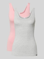 Tanktop met labeldetail in een set van 2 stuks van Skiny Fuchsia - 34