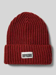 Beanie met labelpatch, model 'SEANIA' van Drykorn Rood - 43