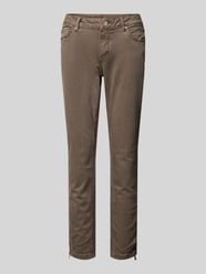 Slim fit broek in verkorte pasvorm, model 'Italy' van Buena Vista Bruin - 30