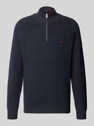 Regular Fit Strickpullover aus reiner Baumwolle mit Troyer-Kragen von Fynch-Hatton - 18