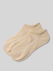 Ankle Socks im 2er-Pack mit gerippten Bündchen von SNOCKS Beige - 3