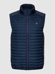 PLUS SIZE gilet met labelprint, model 'Colla' van Jack & Jones Plus Blauw / turquoise - 30