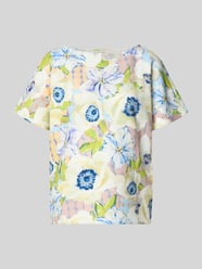 T-shirt z mieszanka wiskozy we wzór na całej powierzchni od Christian Berg Woman - 6