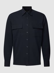 Overshirt in unifarbenem Design von Roy Robson Blau - 19
